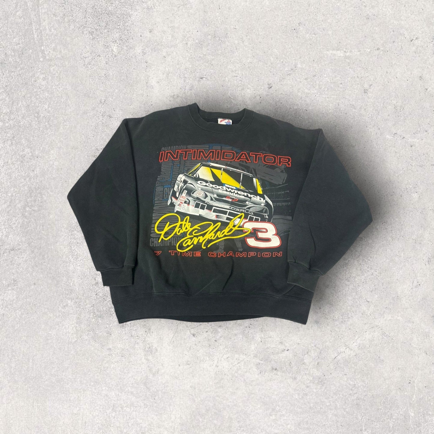 Vintage Jerzees 1994 Dale Earnhardt The Intimidator 7 Time Champion NASCAR Racing Crewneck- XL