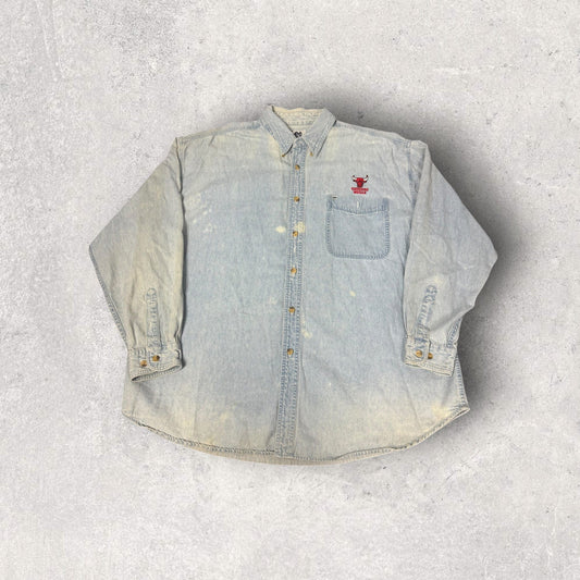 Vintage Lee Sport Chicago Bulls Embroidered Long Sleeve Button Up- XXL