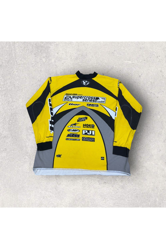 Vintage 90s/Y2K Made In USA AMA Supercross Series Motocross Jersey-XL