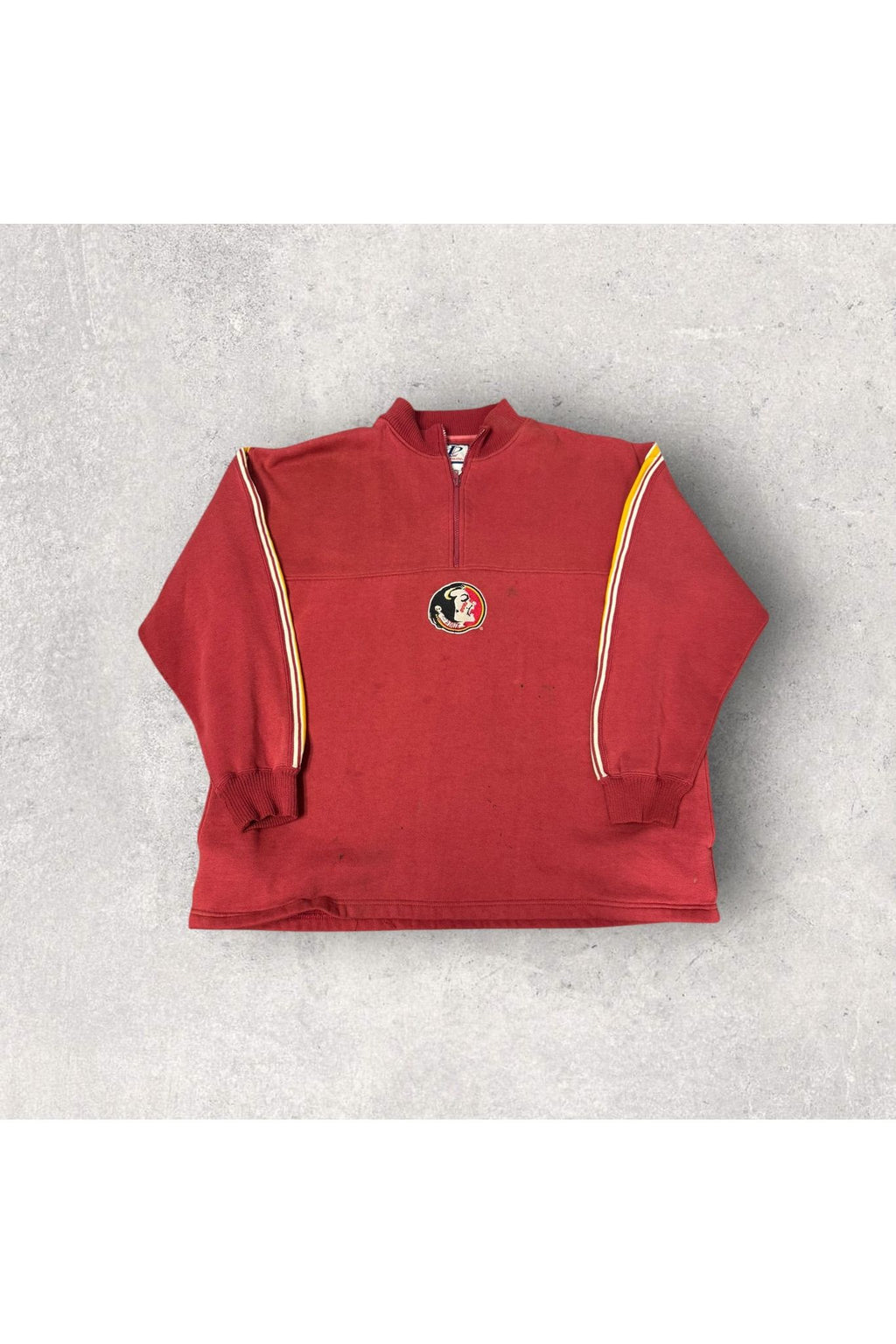 Vintage Logo Athletic Florida State Seminoles 1/4 Zip Pullover- XL