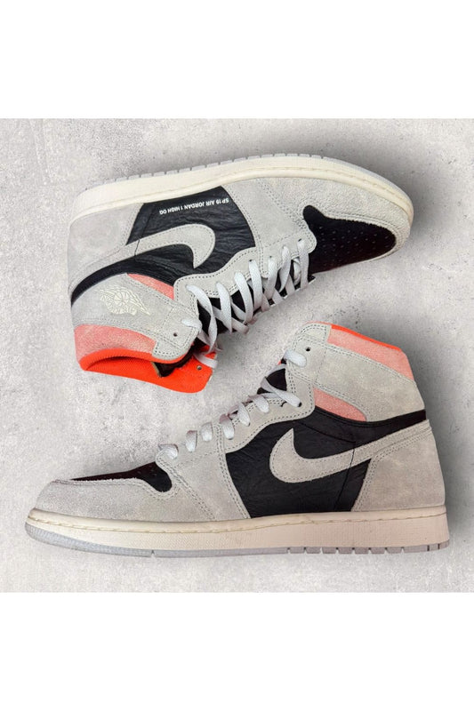 Jordan 1 Retro High Neutral Grey Hyper Crimson- SZ 11.5