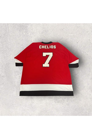 Vintage Logo 7 Chicago Blackhawks Chris Chelios Hockey Jersey- XL