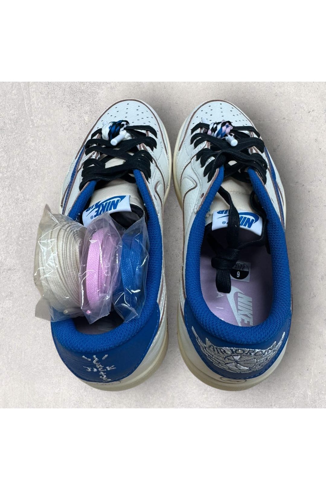 Jordan 1 Retro Low OG SP Fragment x Travis Scott Sail Military Blue- SZ 9