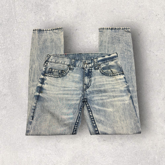 Vintage Y2K True Religion Straight Light Wash Jeans- SZ 31 x 32