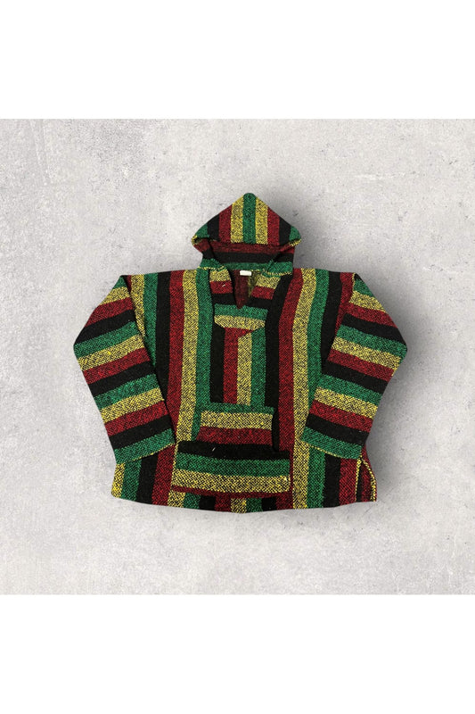 Vintage Emisa Mexican Poncho/Drug Rug Hoodie- YTH S