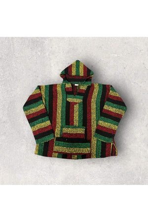 Vintage Emisa Mexican Poncho/Drug Rug Hoodie- YTH S