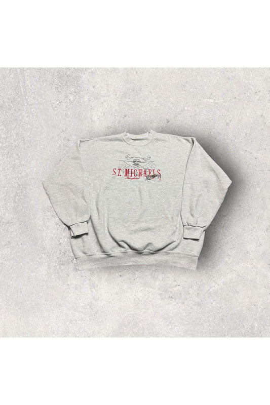 Vintage St. Michaels Maryland Embroidered Crewneck- XL