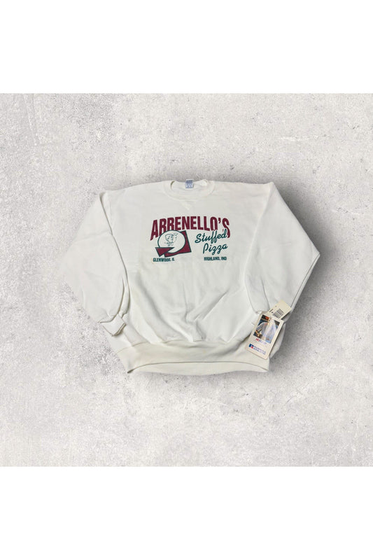 Vintage Deadstock Russell Athletic Arrenello's Stuffed Pizza Crewneck- XL
