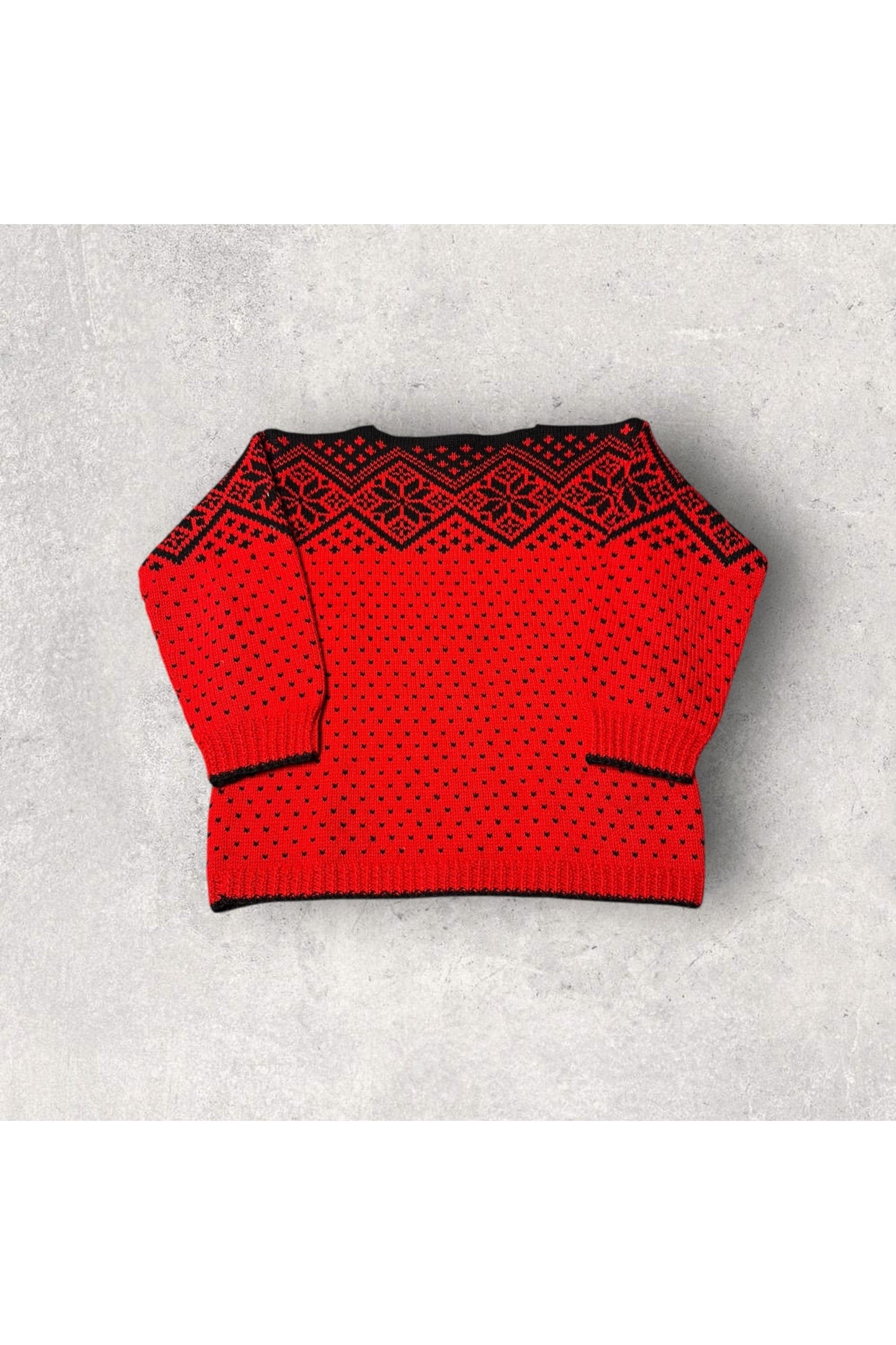 Vintage Perila Design 100% Wool Handknitted In Norway Knit Sweater- L