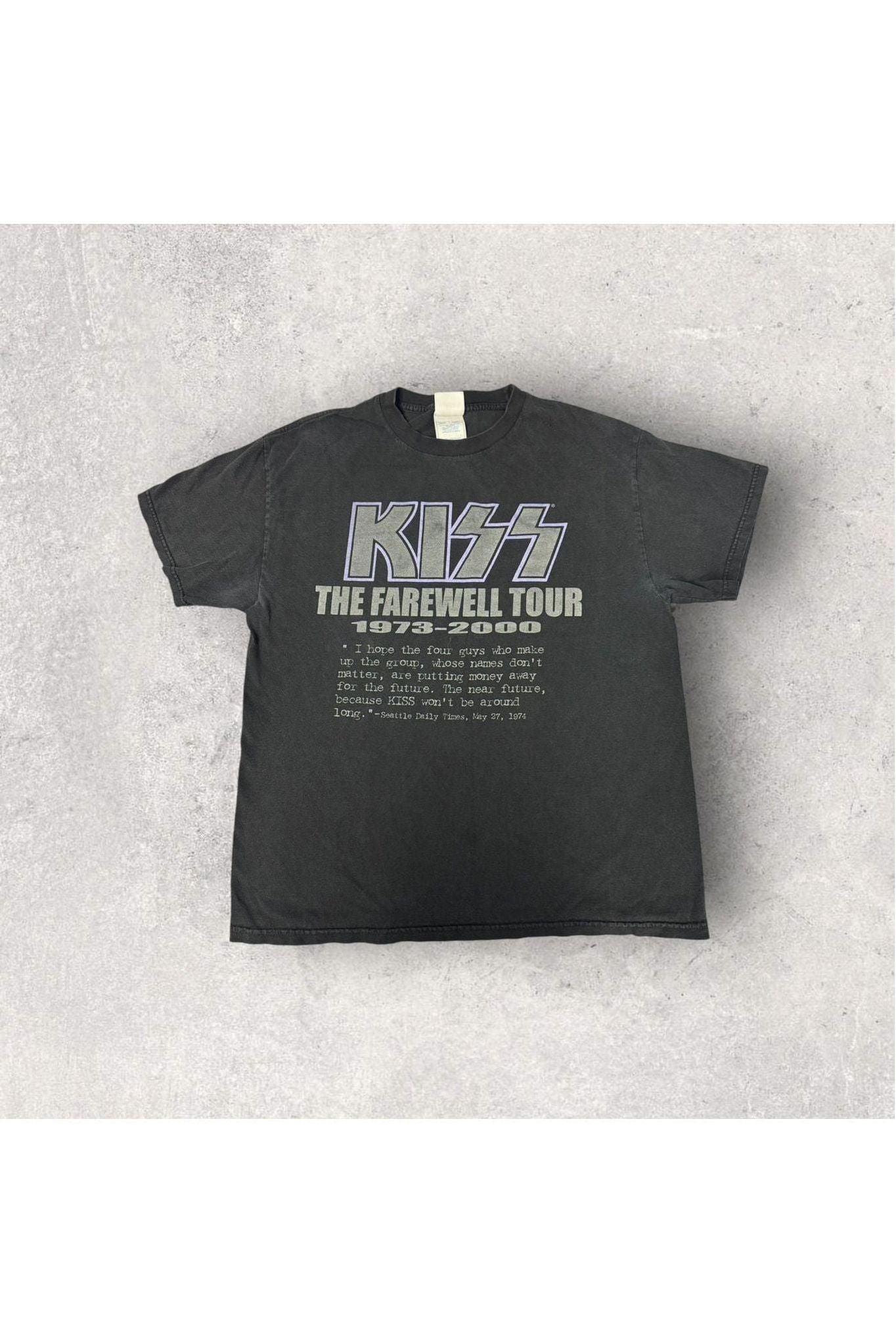 Vintage Tennessee River KISS Farewell Tour 1973-2000 Band Tee- L