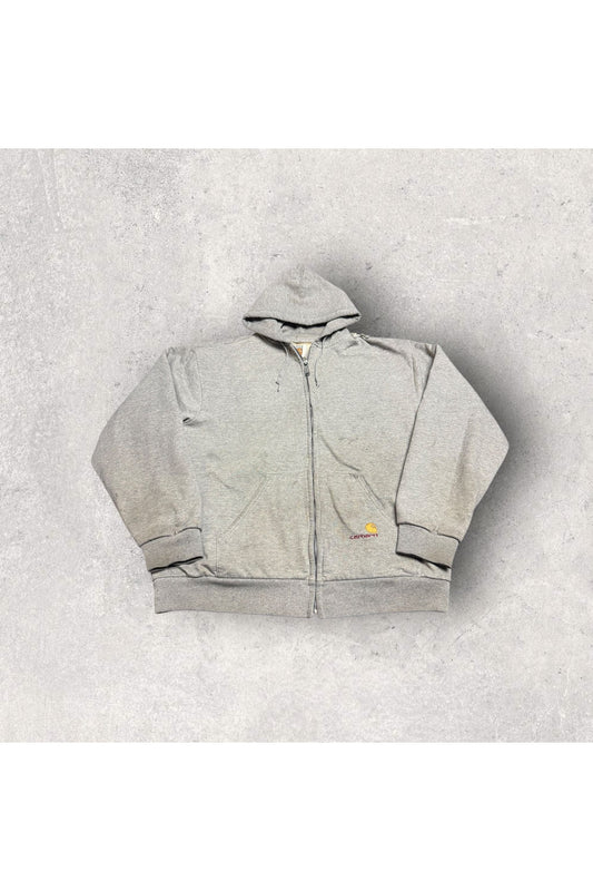 Vintage Carhartt Insulated Waffle Knit Full Zip Workwear Hoodie- L