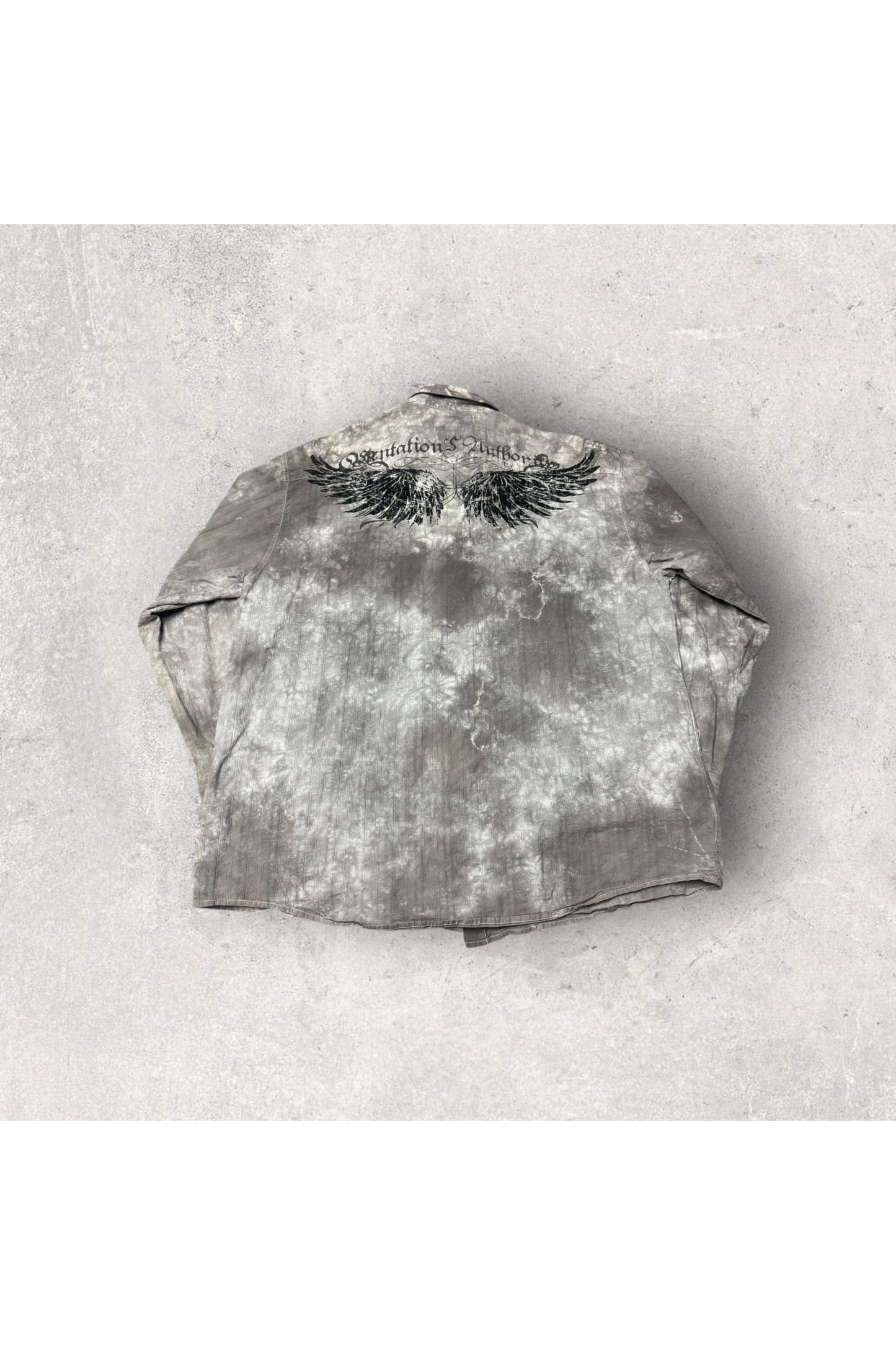 Vintage Y2K Eighty Eight Tribal Cross Long Sleeve Button Up- XXL