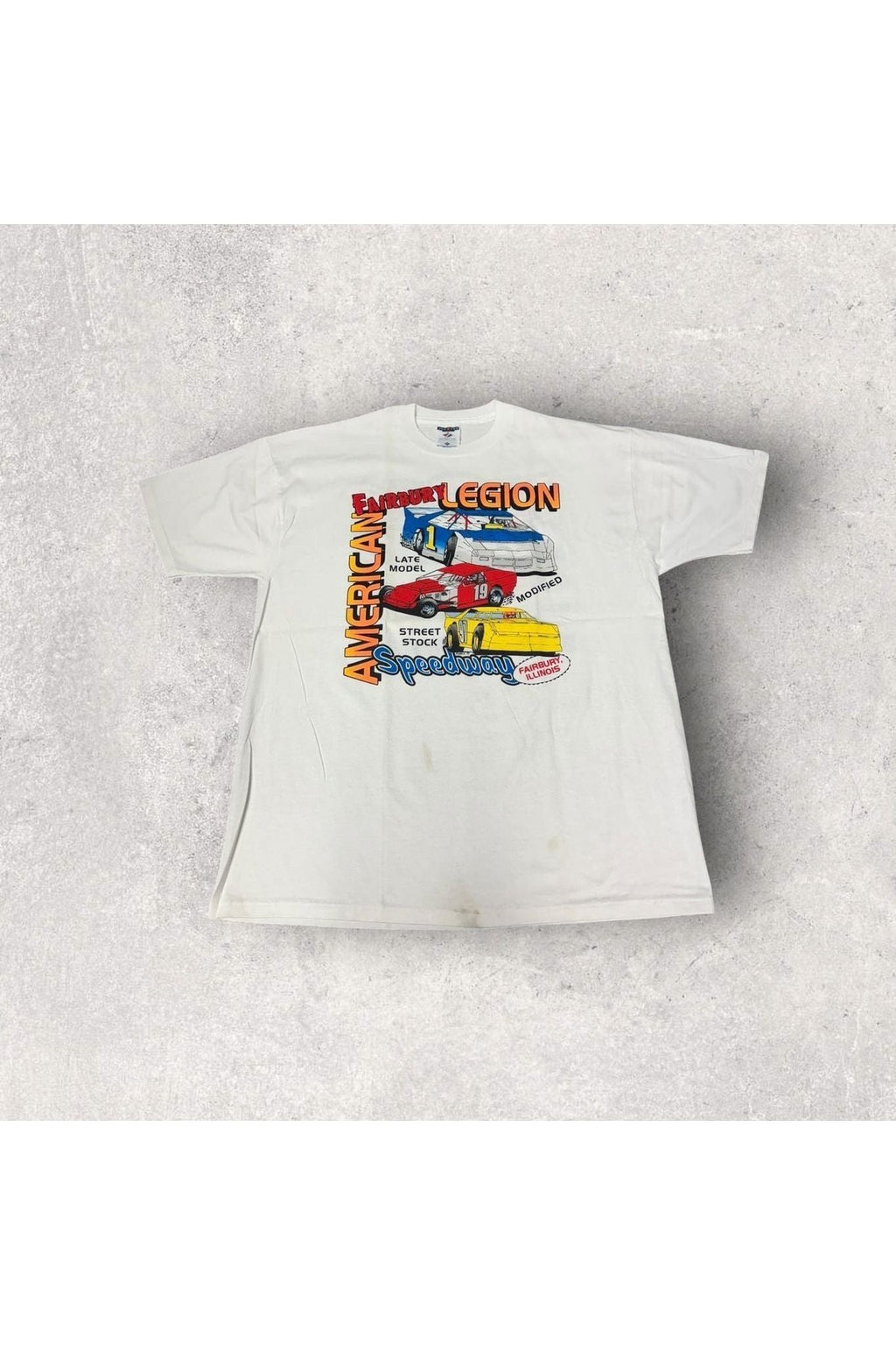 Vintage 1997 American Legion Fairbury Speedway Racing Tee- XL