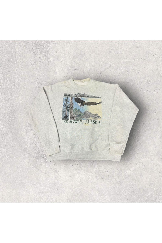 Vintage Fruit of the Loom 90s Skagway, Alaska Nature/Travel Crewneck- XL