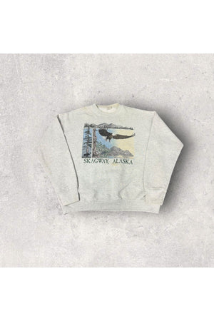 Vintage Fruit of the Loom 90s Skagway, Alaska Nature/Travel Crewneck- XL