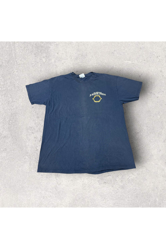 Vintage Florida John's Pass Bite Me Tee- L