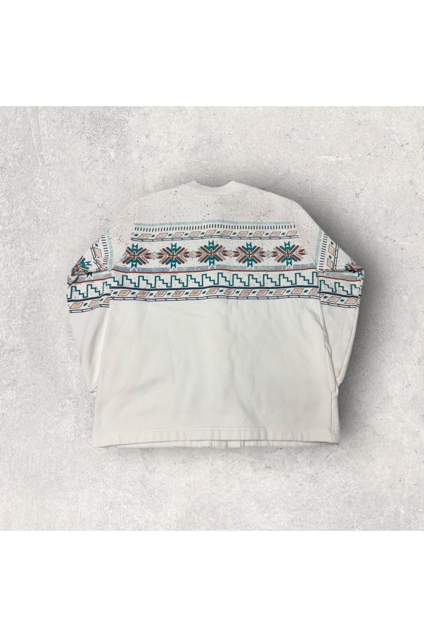 Vintage 90s Art Unlimited Aztec Print Cardigan Sweater- L