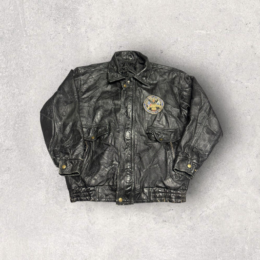 Vintage United States Department of The Army Leather Jacket- XL