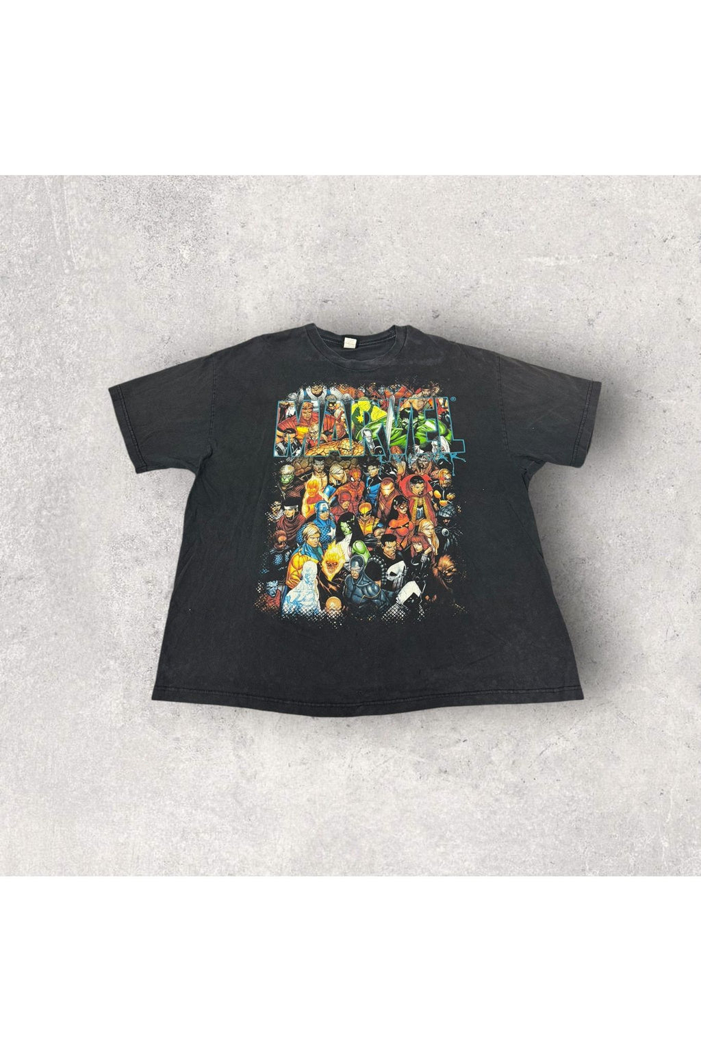 Vintage Marvel Civil War Character Collage Tee- XXL