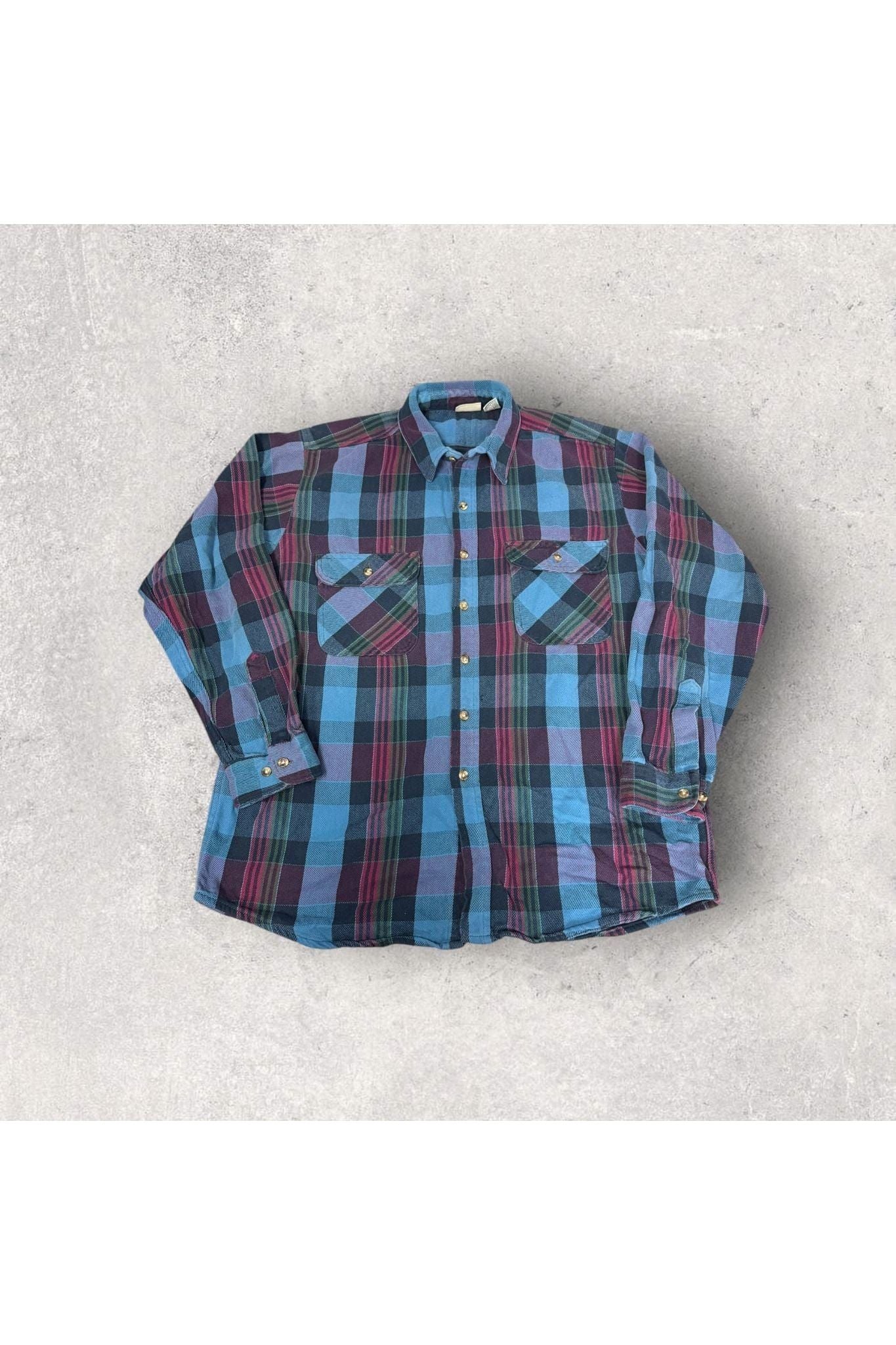 Vintage Five Brother Flannel Long Sleeve Button Up- XLT