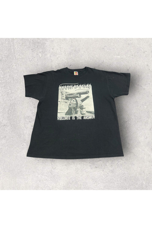 Vintage Shrine of Scars Violence Is The Answer Nor Cal Death Thrash Band Tee- XL