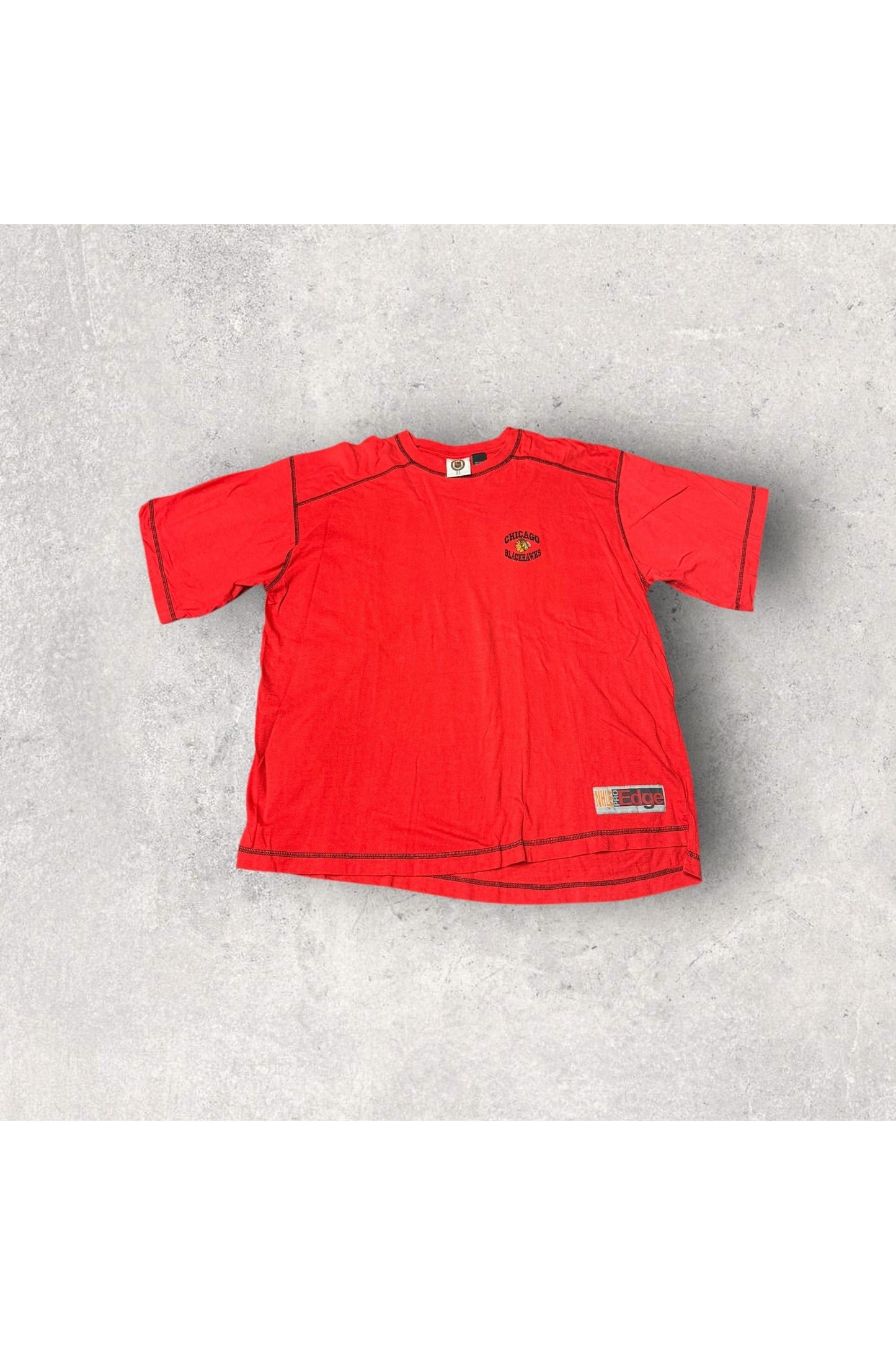 Vintage NHL Pro Edge Chicago Blackhawks Embroidered Tee- XL