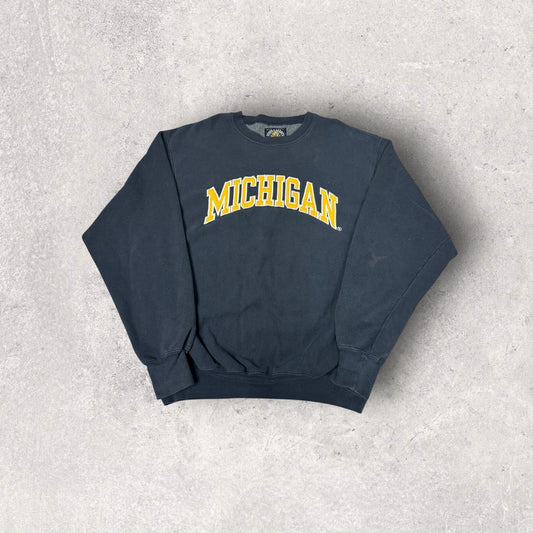 Vintage Steve & Barry's Michigan Embroidered Crewneck- XXL