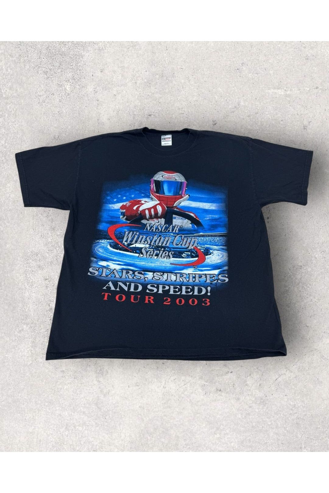 Vintage Checkered Flag Sports 2003 NASCAR Winston Cup Series Stars, Stripes and Speed! Tee- XL