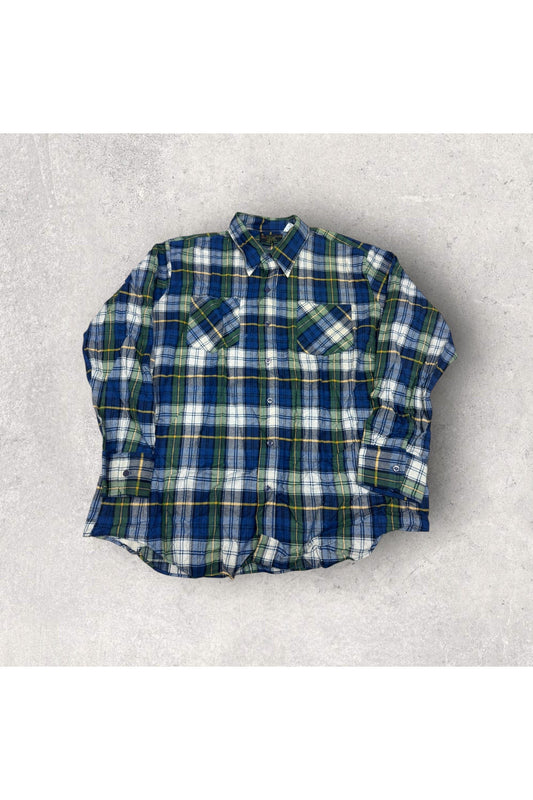 Vintage John Blair Menswear 100% Cotton Long Sleeve Flannel Button Up- XXL