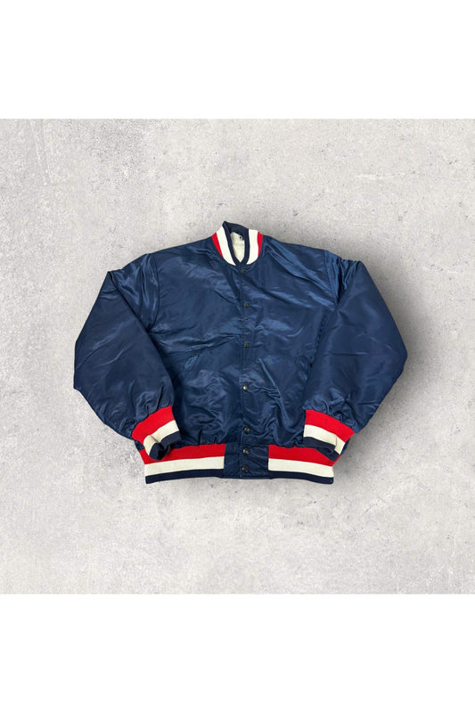 Vintage Blank Satin Bomber Jacket- XXL