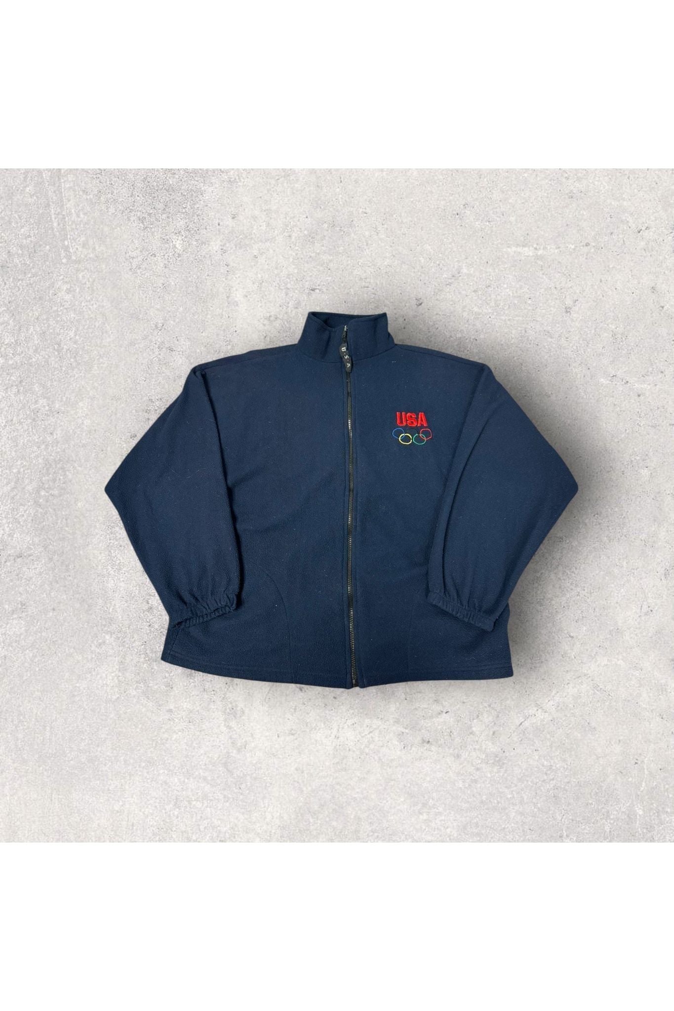 Vintage Made In USA USA Olympics Embroidered Fleece- L