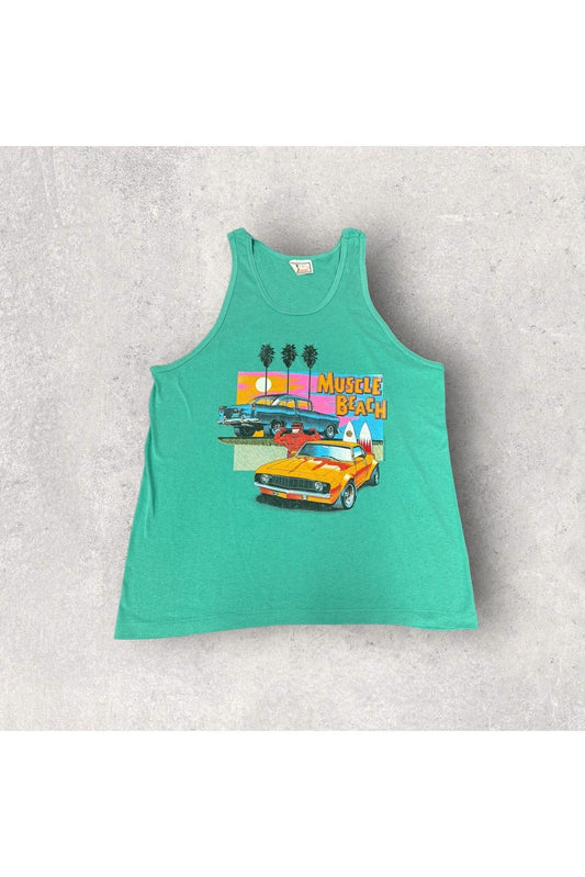 Vintage Single Stitch Muscle Beach Tank- XL