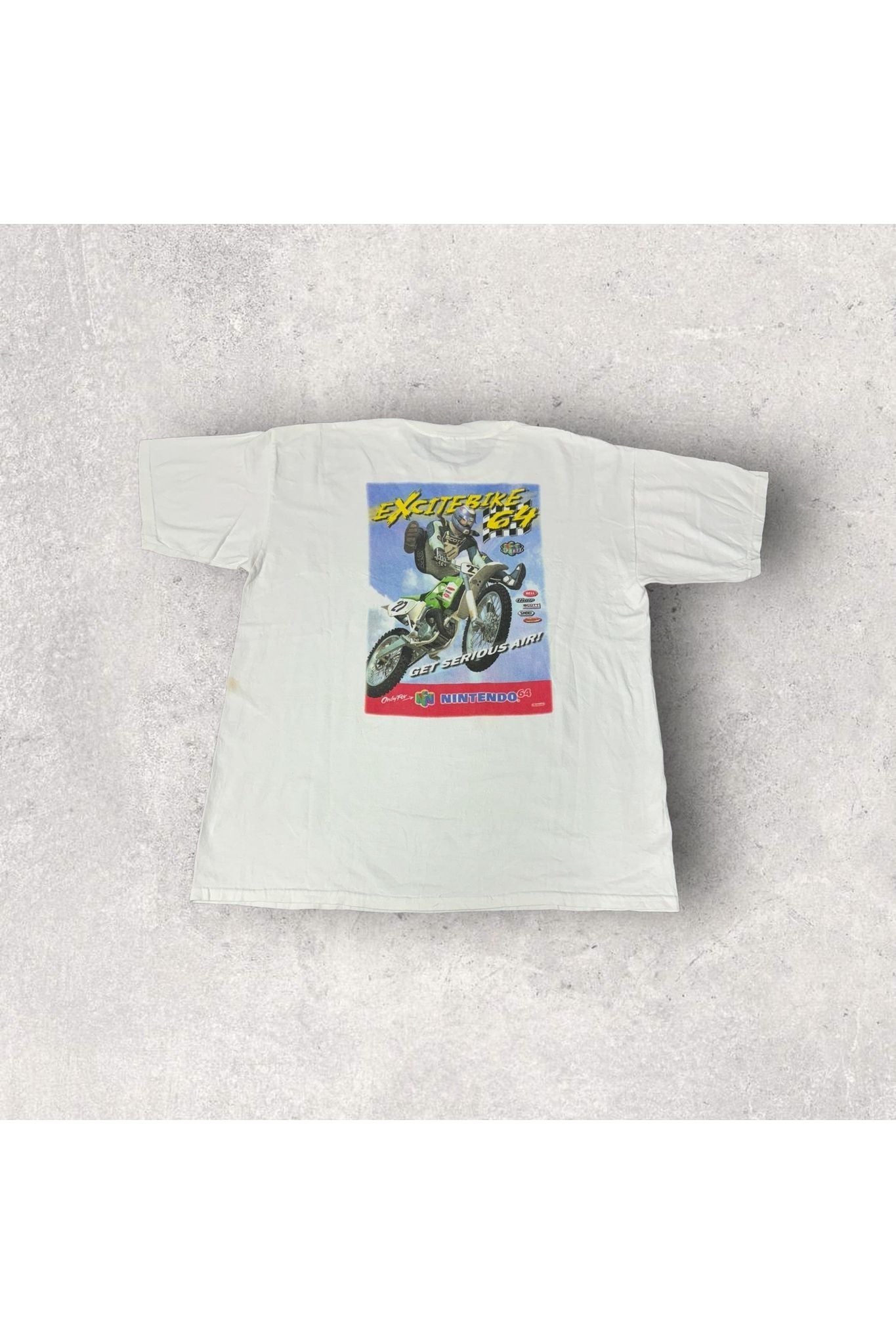 Vintage Nintendo 64 Excite Bike 64 Video Game Promo Tee- XL