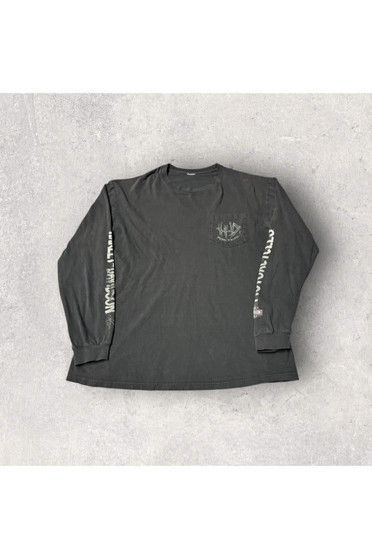 Vintage Y2K Conrad's Harley-Davidson Black Widow Pocket Long Sleeve- XL