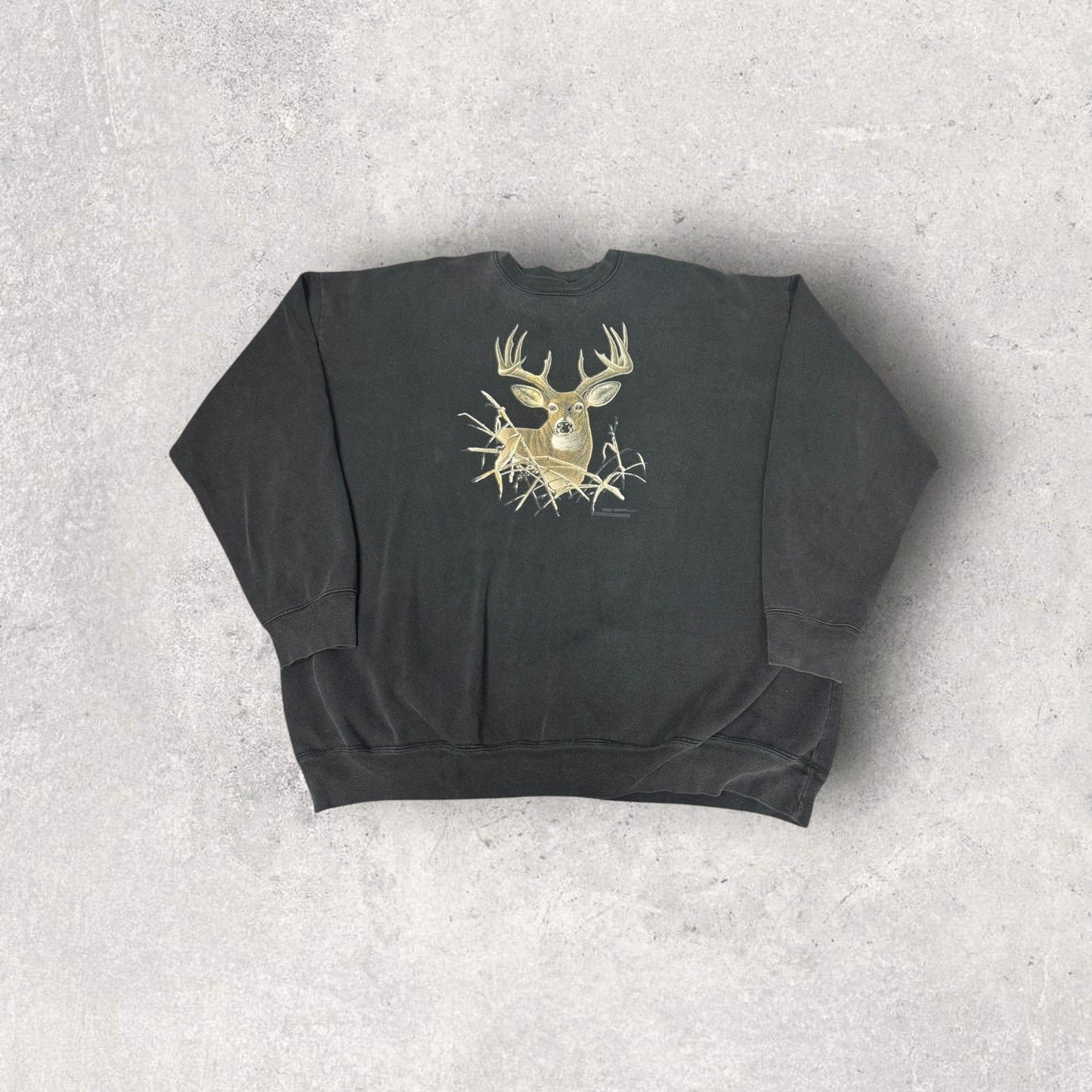 Vintage Made In USA Deer Crewneck- XXL