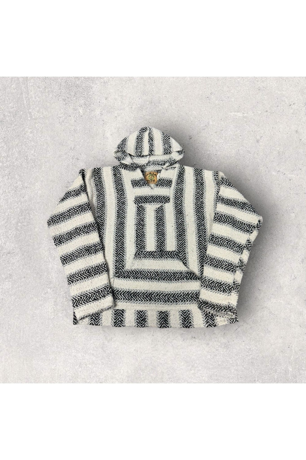 Vintage Baja Joe Mexican Poncho/Drug Rug- S