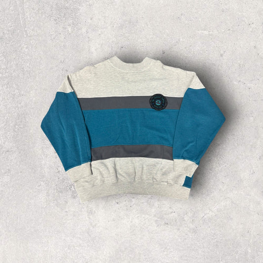 Vintage Bugle Boy The Natural Solution Patched Crewneck- L