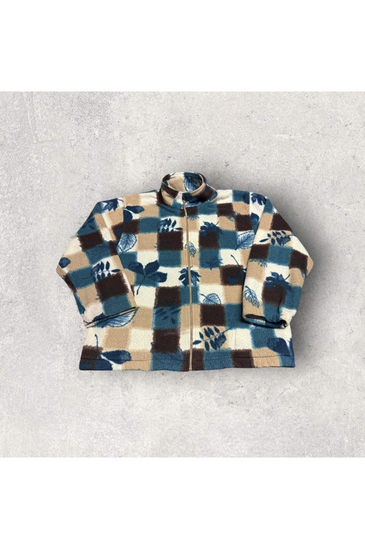 Vintage Alfred Dunner Full Zip Leaves Fleece Jacket- L