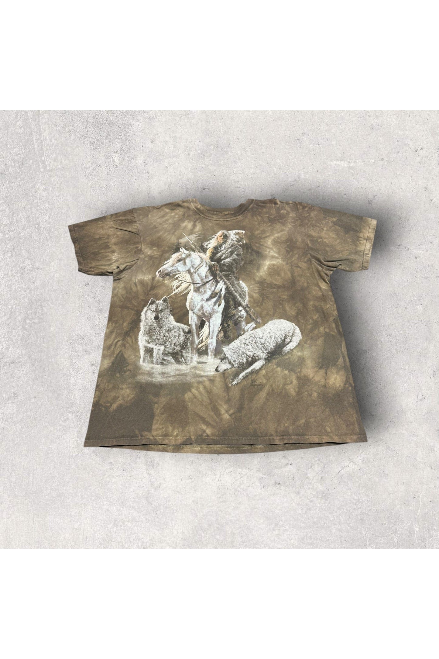 Vintage 2003 The Mountain Native American Wolves Tee- XXL