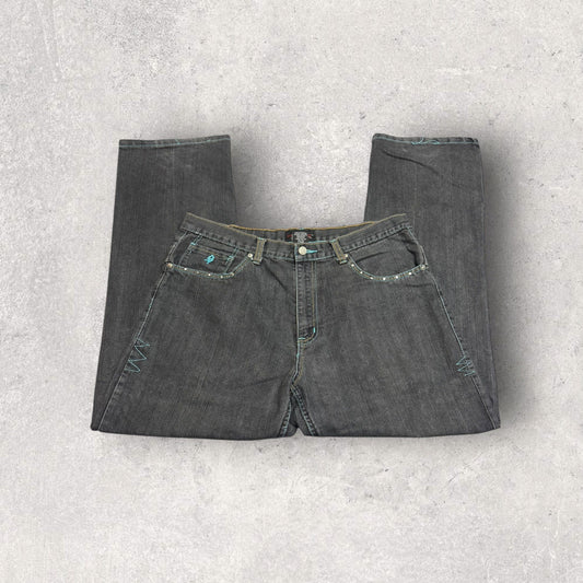 Vintage Y2K Red Ape Authentic Baggy Fit Embroidered Jeans- SZ 36 x 32