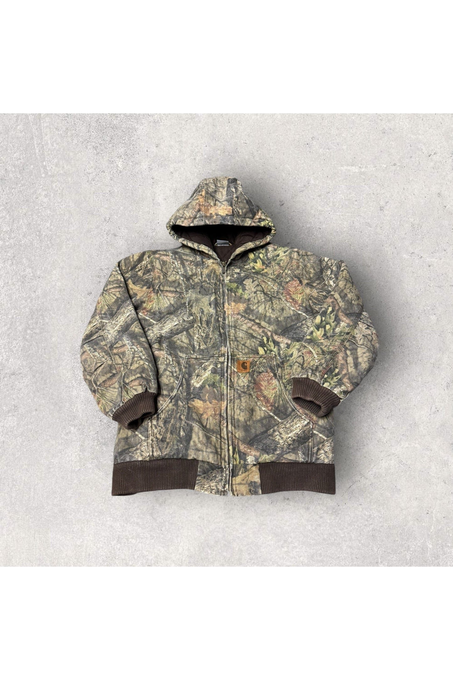 Vintage Carhartt Real Tree Camo Hooded Workwear Jacket- YTH XL (18-20)