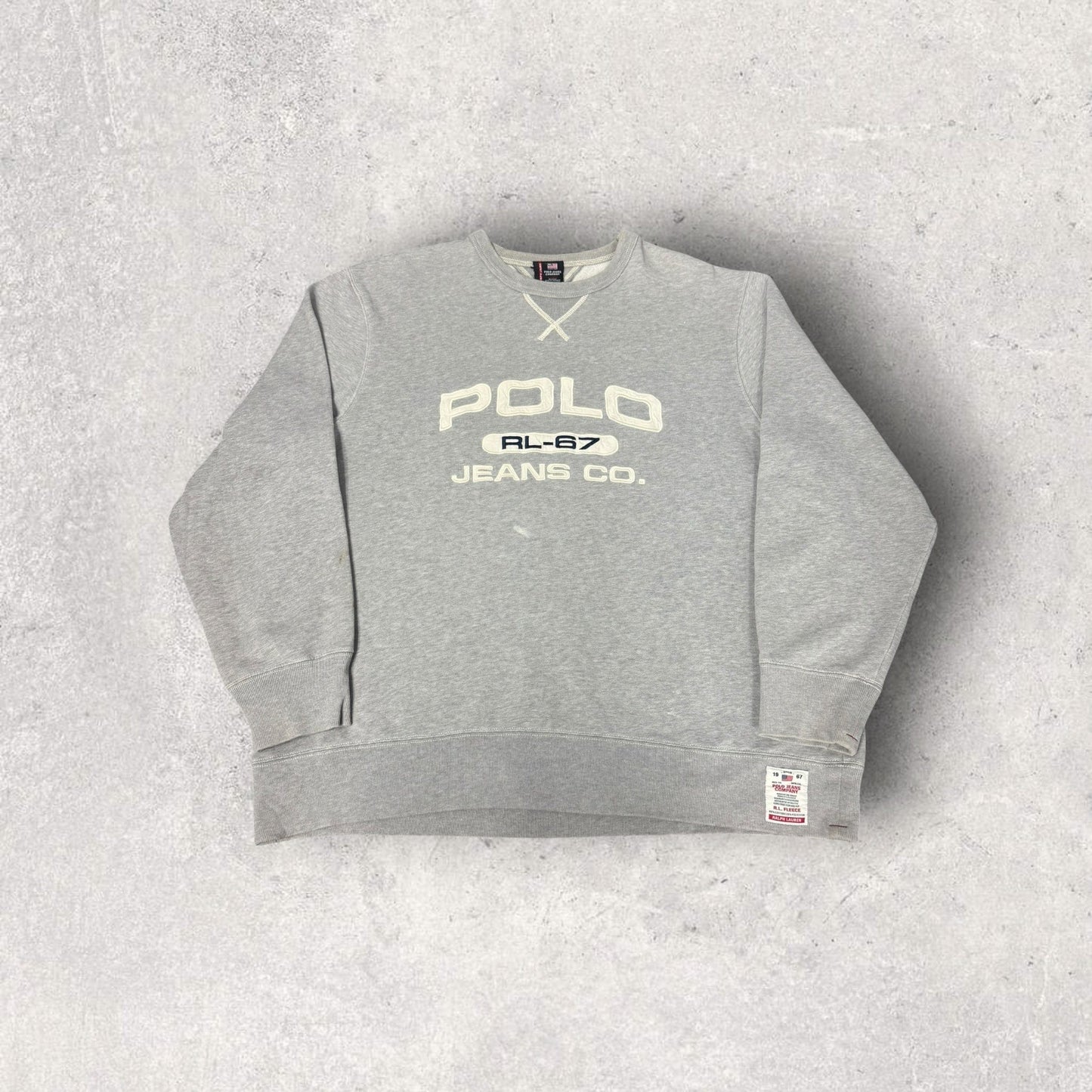 Vintage 2000s Y2K Polo Jeans Company Polo RL-67 Jeans Co. Crewneck- XL