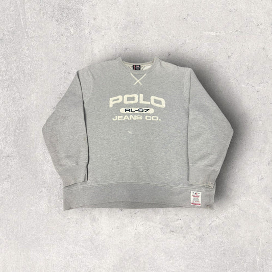 Vintage 2000s Y2K Polo Jeans Company Polo RL-67 Jeans Co. Crewneck- XL
