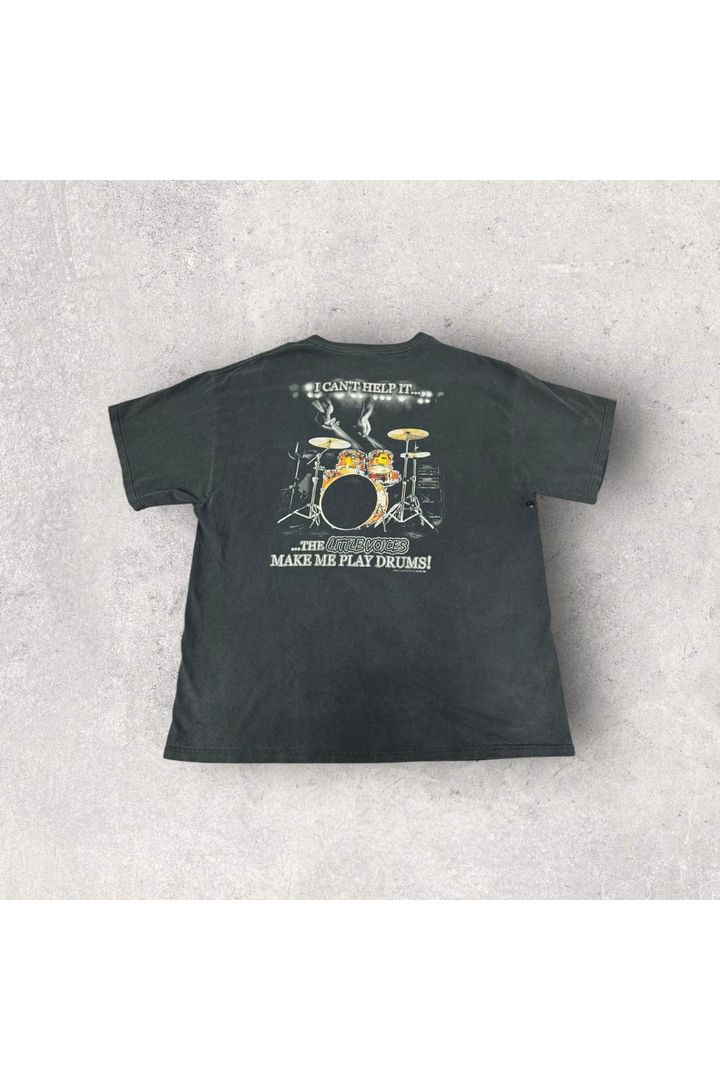 Vintage Delta The Little Voices Make Me Play Drums! Tee- XL