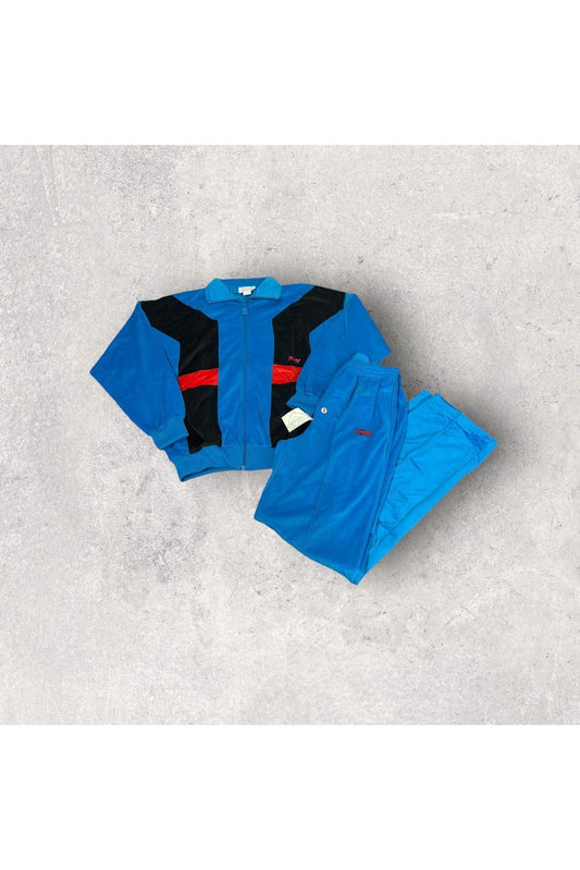 Vintage Deadstock PONY 2 Piece Suede Track Suit- M