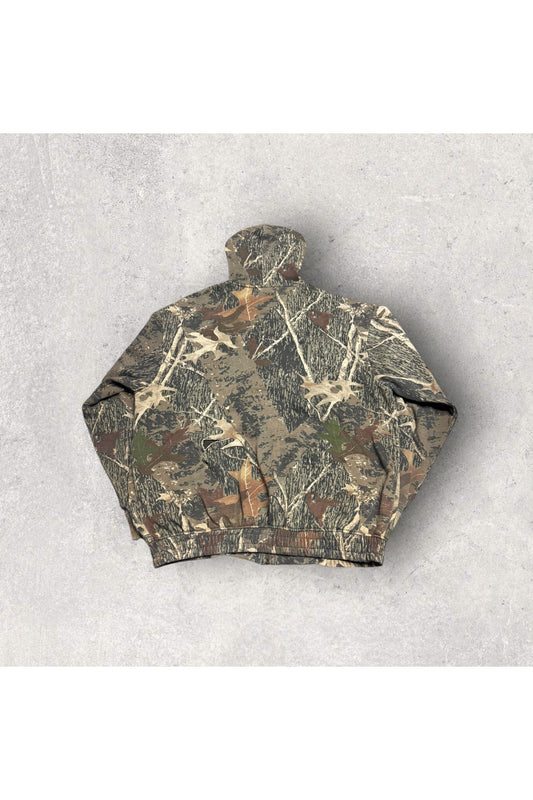 Vintage Old Mill Full Zip Real Tree Camo Hoodie- XL