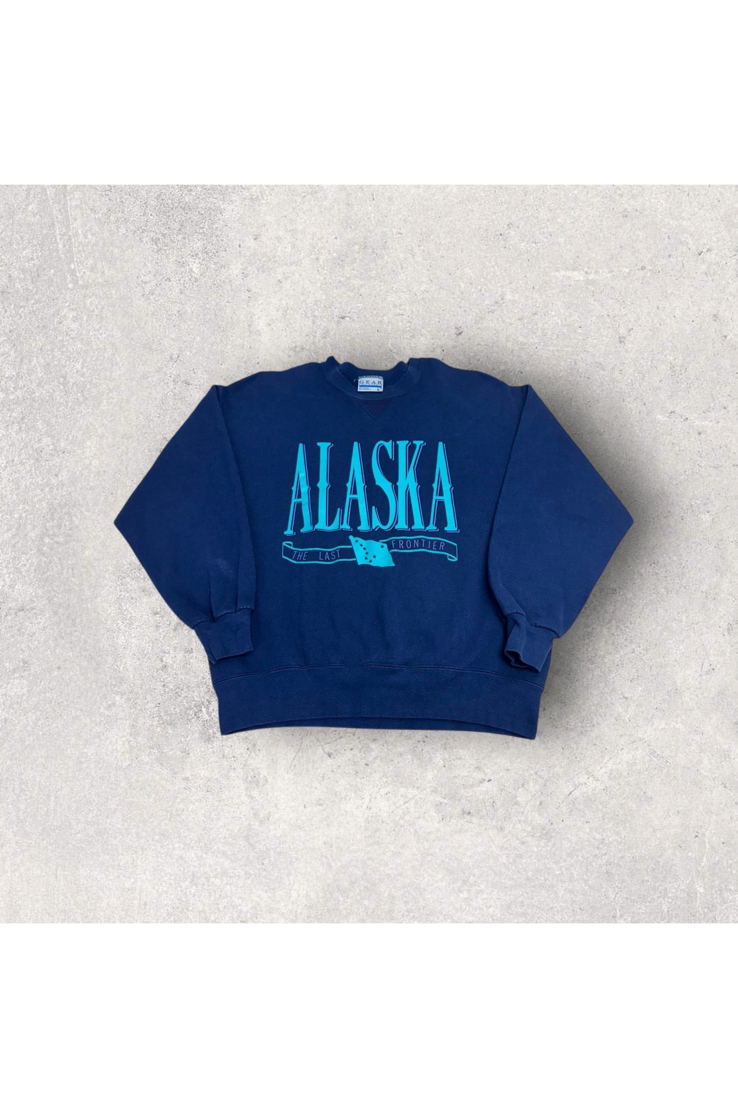 Vintage Gear for Sports Alaska The Last Frontier Crewneck- L
