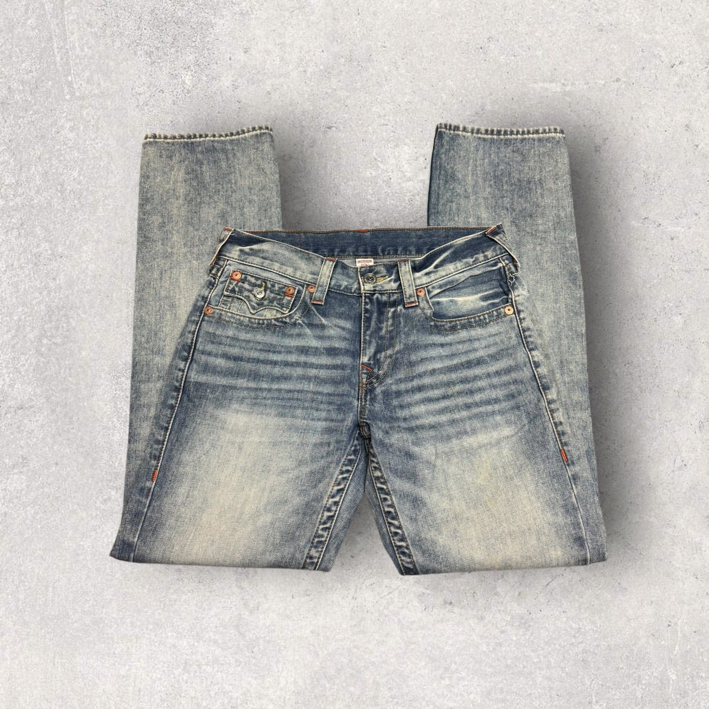 Vintage Y2K True Religion Straight Light Wash Jeans- SZ 31 x 32