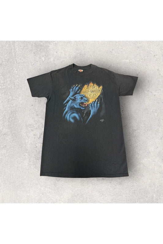 Vintage 1991 Harley-Davidson 3D Emblem Panther Tee- L