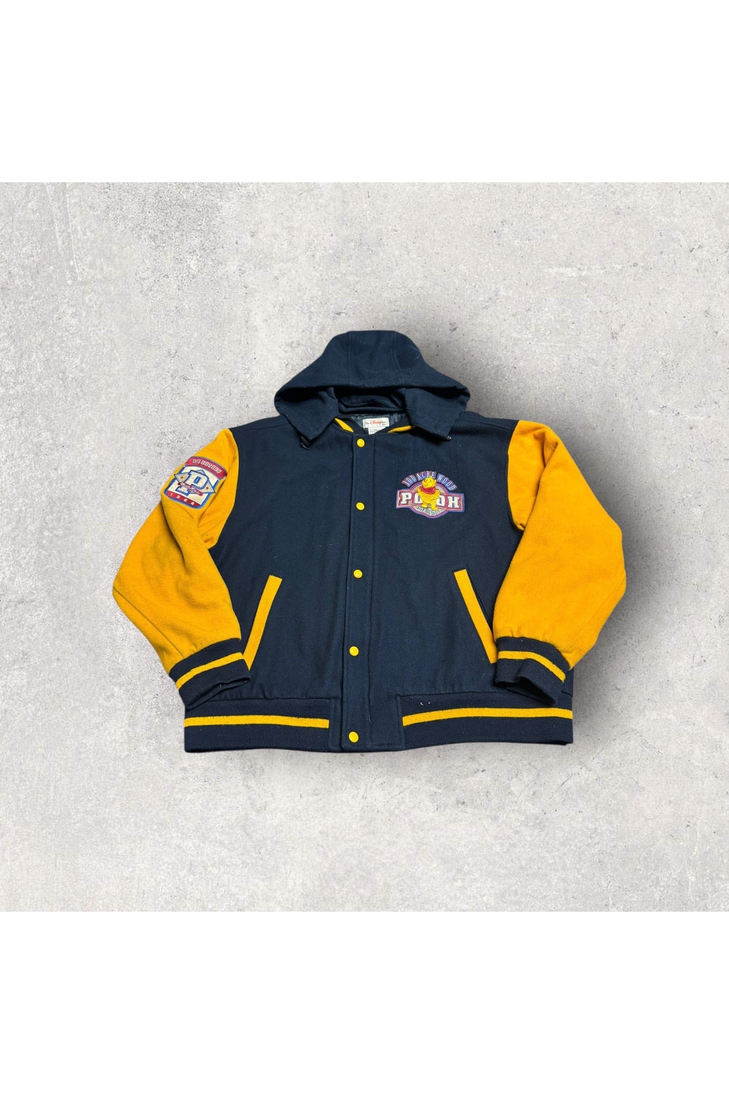 Vintage The Disney Store Winnie The Pooh Wool Varsity Bomber Jacket- L